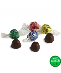 Delicioso bombón de coco bañado en chocolate