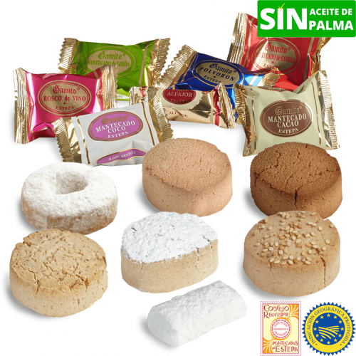 Original surtido de deliciosos mantecados y polvorones