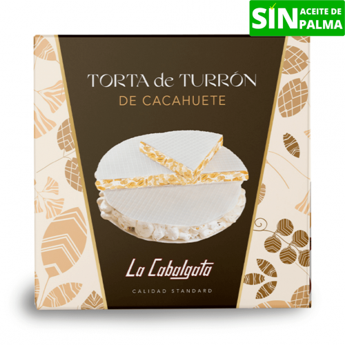 Torta de turrón elaborada con cacahuetes premium